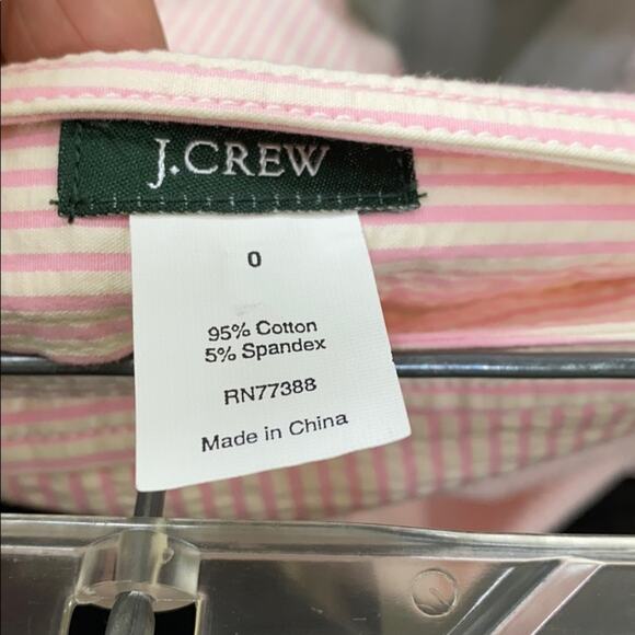 J Crew 0 pink and white seersucker skirt - Picture 6 of 6